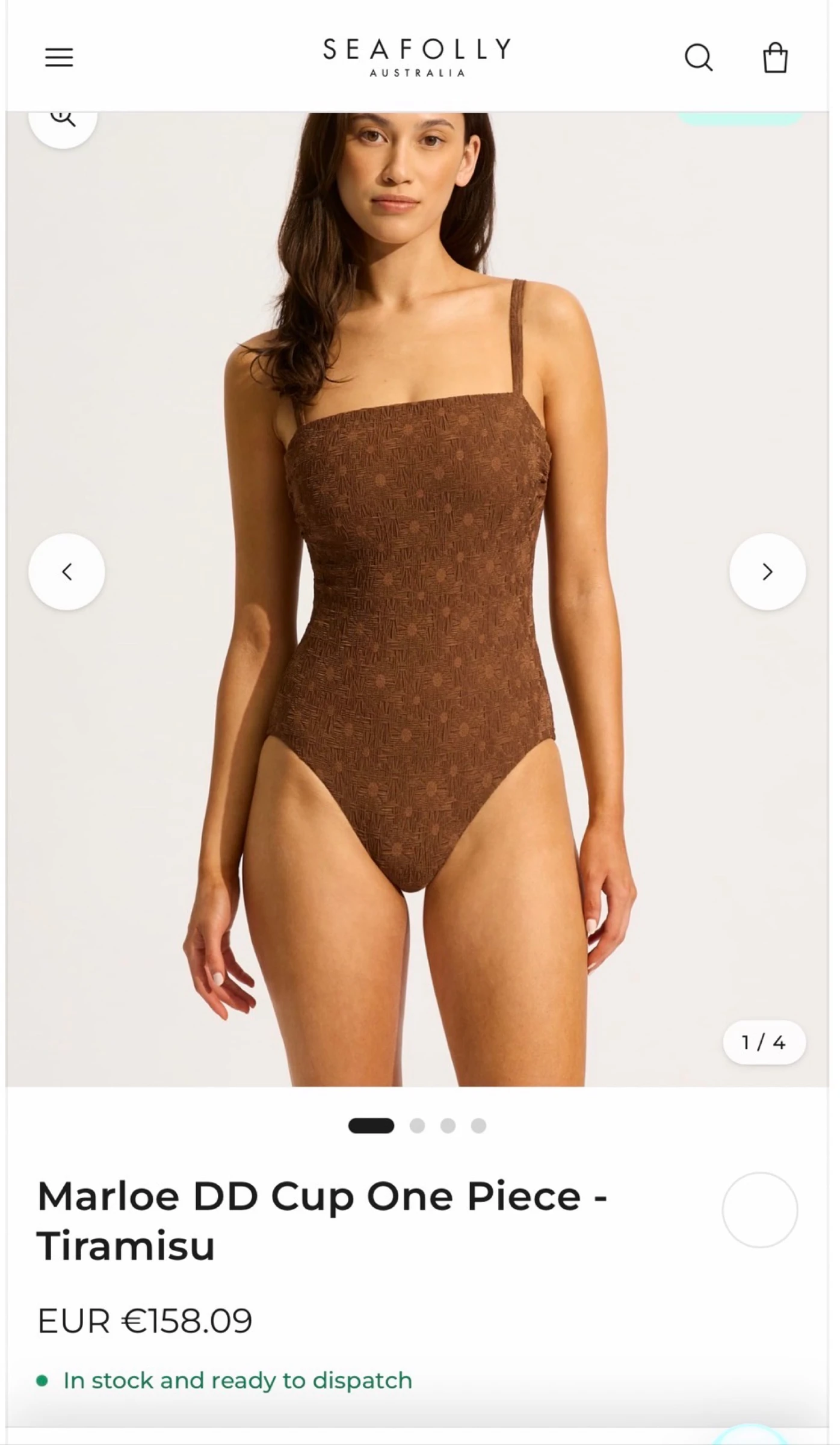 Seafolly One-Piece Swimsuit - Marloe Style - Size FR 44 – photo 3